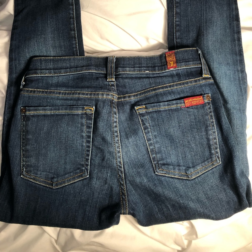 7 For All Mankind Skinny Crop and Roll Jeans - Picture 2 of 4